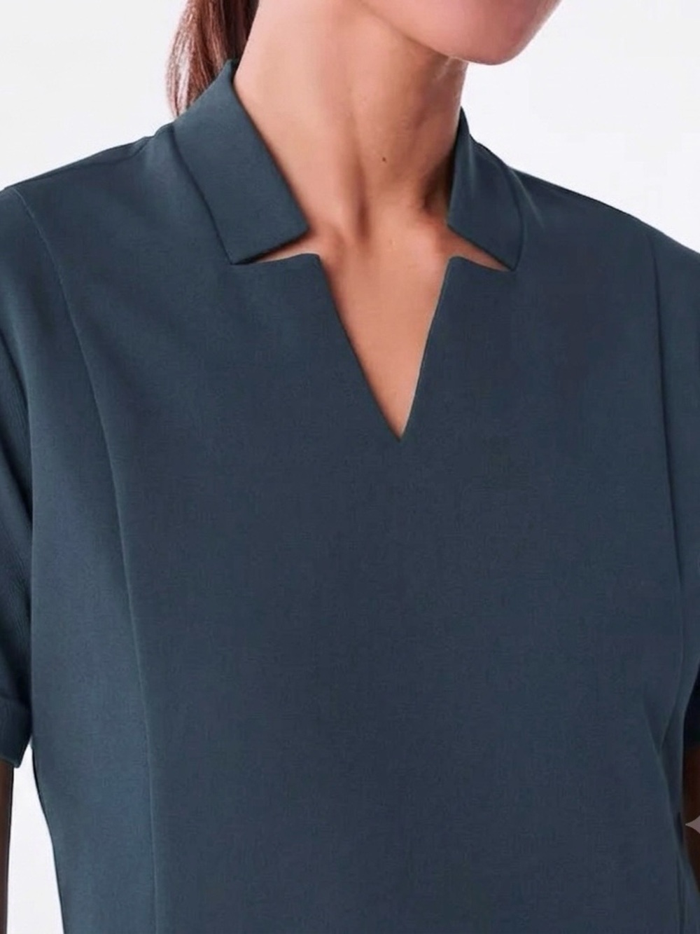 FIGS Discontinued Inala Slim Scrub Top in Dark Harbor